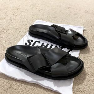 Schutz Trina criss-cross slide sandals